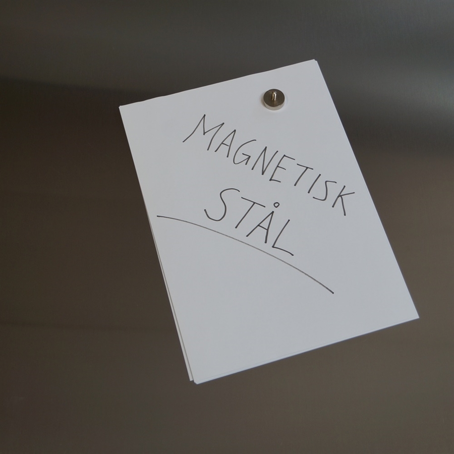 Magnetische Anschlagtafel aus rostfreiem Stahl - geschnitten nach Maß